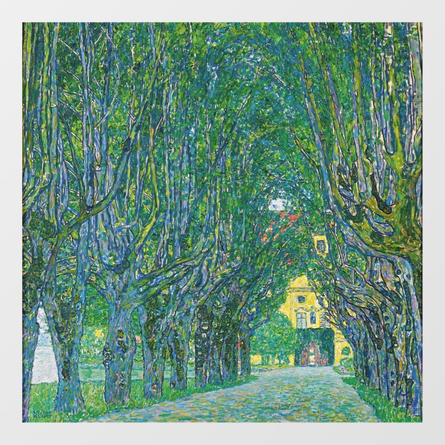 Autocollant Pour Fenêtre Gustav Klimt - Avenue dans le parc Schloss Kammer (Feuille)