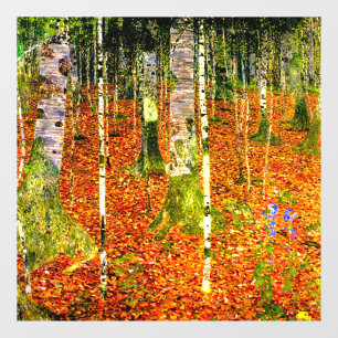 Autocollant Pour Fenêtre Gustav Klimt Birch Trees
