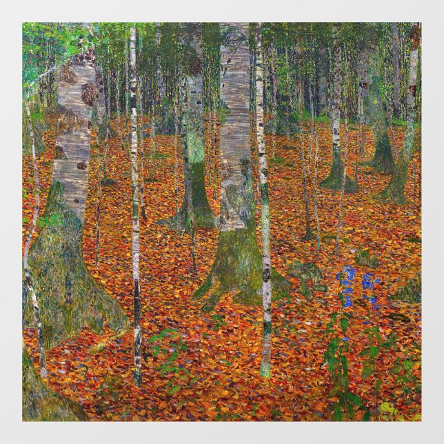 Autocollant Pour Fenêtre Gustav Klimt - Bois de bouleau (Feuille)