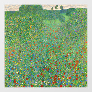 Autocollant Pour Fenêtre Gustav Klimt - Champ de pavot