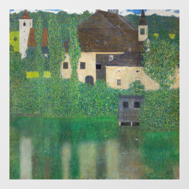 Autocollant Pour Fenêtre Gustav Klimt - Château aquatique (Feuille)