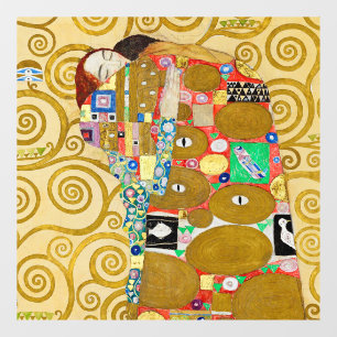 Autocollant Pour Fenêtre Gustav Klimt Exécution Nouveau Couple