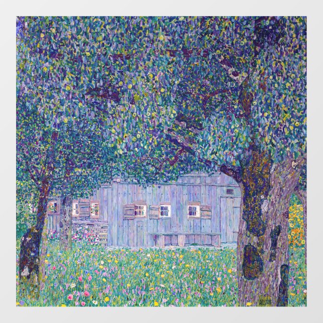 Autocollant Pour Fenêtre Gustav Klimt - Ferme en Haute-Autriche (Feuille)