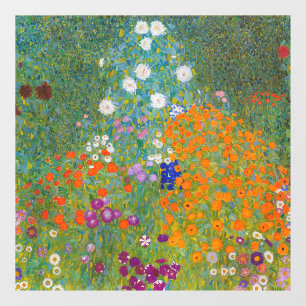 Autocollant Pour Fenêtre Gustav Klimt - Jardin des fleurs