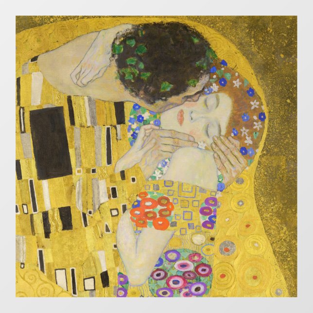 Autocollant Pour Fenêtre Gustav Klimt - Le baiser (Feuille)