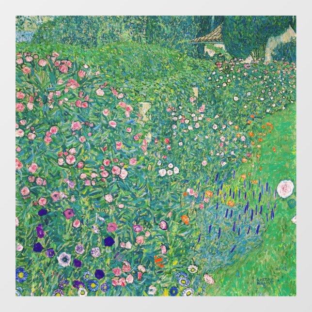Autocollant Pour Fenêtre Gustav Klimt - Paysage du jardin italien (Feuille)