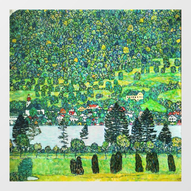 Autocollant Pour Fenêtre Gustav Klimt - Pente de montagne à Unterach (Feuille)