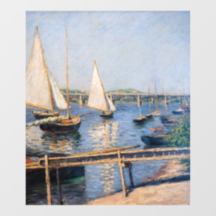 Autocollant Pour Fenêtre Gustave Caillebotte - Bateaux à voile à Argenteuil