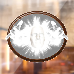 Autocollant Pour Fenêtre Halloween 3D fantôme sortant du miroir