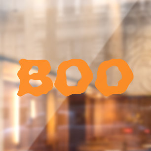 Autocollant Pour Fenêtre Halloween Boo orange éffrayante effroi drôle décor