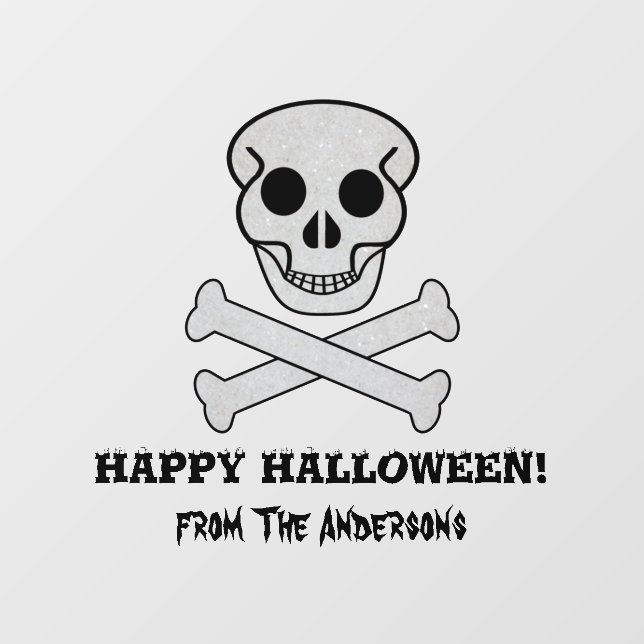 Autocollant Pour Fenêtre Halloween Crâne et os Clou fenêtre (Feuille)