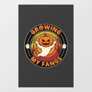 Autocollant Pour Fenêtre Halloween Je fais pousser mes crocs Fantôme Citrou