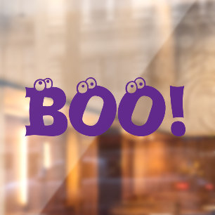 Autocollant Pour Fenêtre Halloween Scary Boo ! globes oculaires violets déc