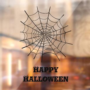 Autocollant Pour Fenêtre Halloween Spider Web et les yeux