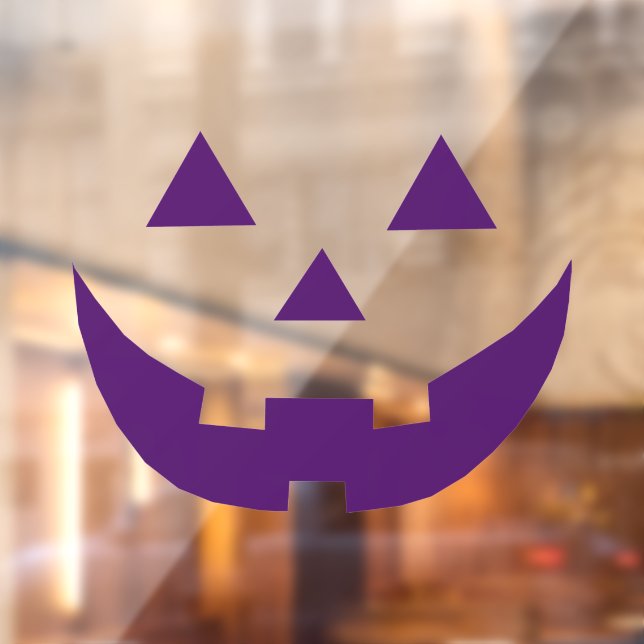 Autocollant Pour Fenêtre Halloween violet Jack-o'-lantern drôle (Feuille 2)