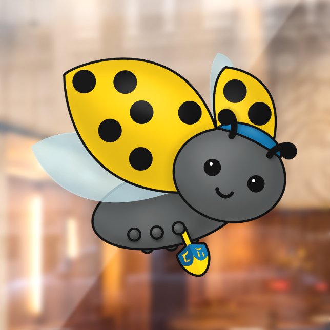 Autocollant Pour Fenêtre Hanoukka Ladybug (Feuille 2)
