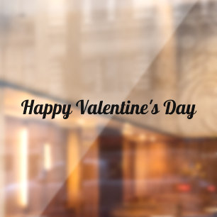 Autocollant Pour Fenêtre Happy Valentine's Day Window Cling