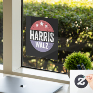 Autocollant Pour Fenêtre Harris Walz 2024 Election Kamala Tim Waltz America