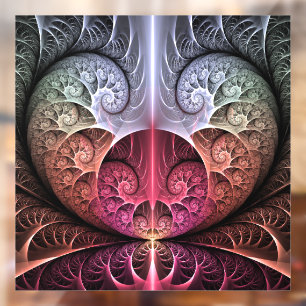 Autocollant Pour Fenêtre Heartbeat, Abstrait surreal Imaginaire Fractal Art