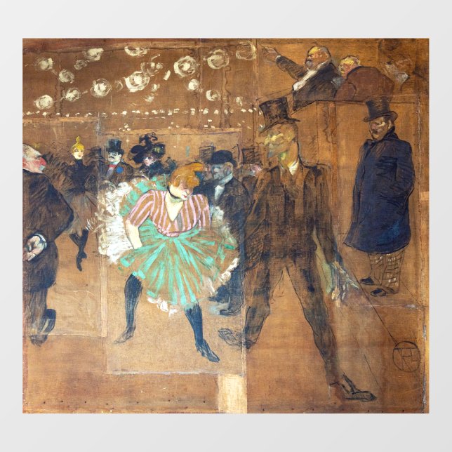 Autocollant Pour Fenêtre Henri de Toulouse-Lautrec - Danse à la Rouge (Feuille)