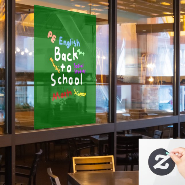 Autocollant Pour Fenêtre HI54EDU Retour à l'école (Fenêtre du restaurant)