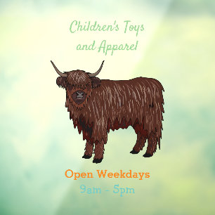Autocollant Pour Fenêtre Highland cow