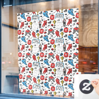 Autocollant Pour Fenêtre Hockey Referee Player Ice Skating Rink Sports Shop