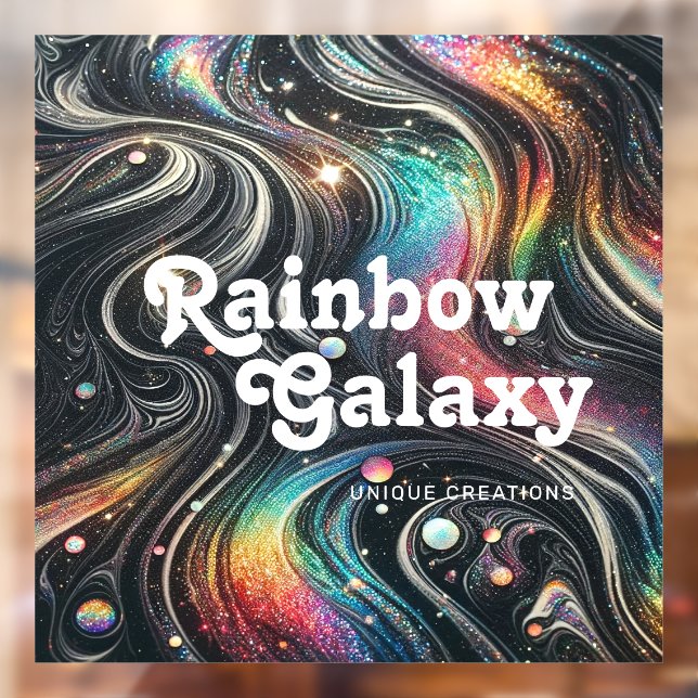 Autocollant Pour Fenêtre Holographique Parties scintillant arc-en-ciel les  (Feuille 2)