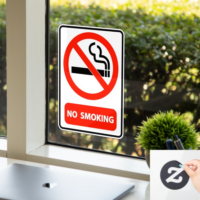 Autocollant Pour Fenêtre Home Business Office No Smoking (Bureau)