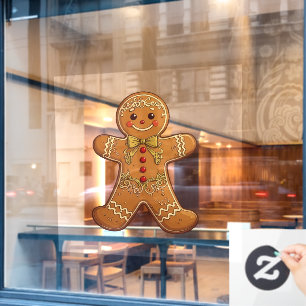 Autocollant Pour Fenêtre Homme en pain d'épices Cookies Noël mignon