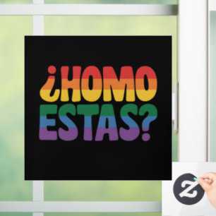 Autocollant Pour Fenêtre Homo Estas Drôle Espagnol Mexicain Gay Ally LGBTQ