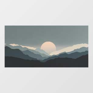 Autocollant Pour Fenêtre Horizon Fauviste   Lune Charbon WB Clair Réservoir