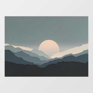Autocollant Pour Fenêtre Horizon Fauviste Lune de Charbon ADA Mini M Rése
