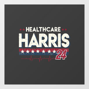 Autocollant Pour Fenêtre Hôtes De Soins De Santé Pour Harris 24 Kamala Walz