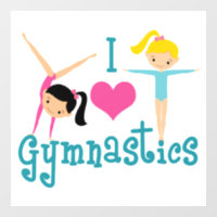 I Love Gymnastique mignonne Gymnaste