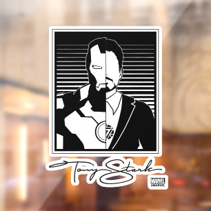 Autocollant Pour Fenêtre Icône de signature de Tony Stark Iron Man