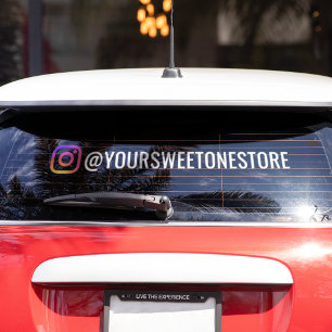 Autocollant Pour Fenêtre Icône des médias sociaux et nom du handle Instagra