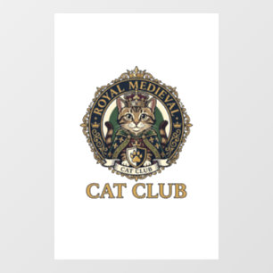 Autocollant Pour Fenêtre Idée cadeau Royal Medieval Cat Cat Dad - Royal Med