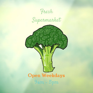 Autocollant Pour Fenêtre Illustration de Broccoli