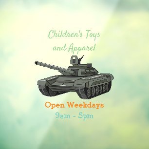 Autocollant Pour Fenêtre Illustration de caricature de réservoir