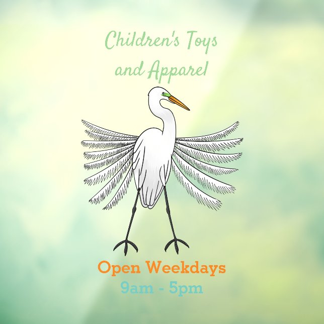 Autocollant Pour Fenêtre Illustration de dessin d'oiseau de grand feu (Feuille 3)