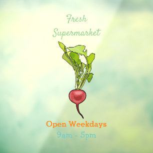 Autocollant Pour Fenêtre Illustration de dessin Radish