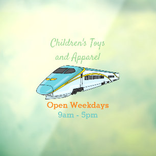 Autocollant Pour Fenêtre Illustration de la bande dessinée d'un train à bal