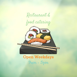 Autocollant Pour Fenêtre Illustration de sushi