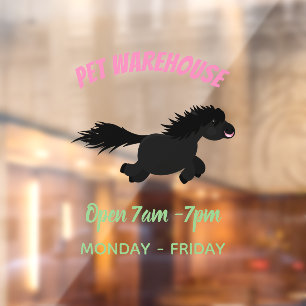 Autocollant Pour Fenêtre Illustration d'un poney de Shetland mignon