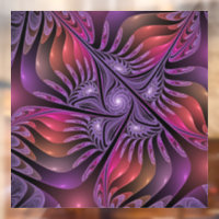 Imaginaire coloré Abstrait Trippy Violet Fractal