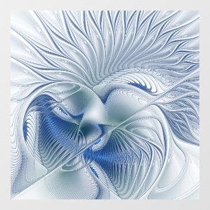 Autocollant Pour Fenêtre Imaginaire dynamique tons bleus Abstraits Art frac
