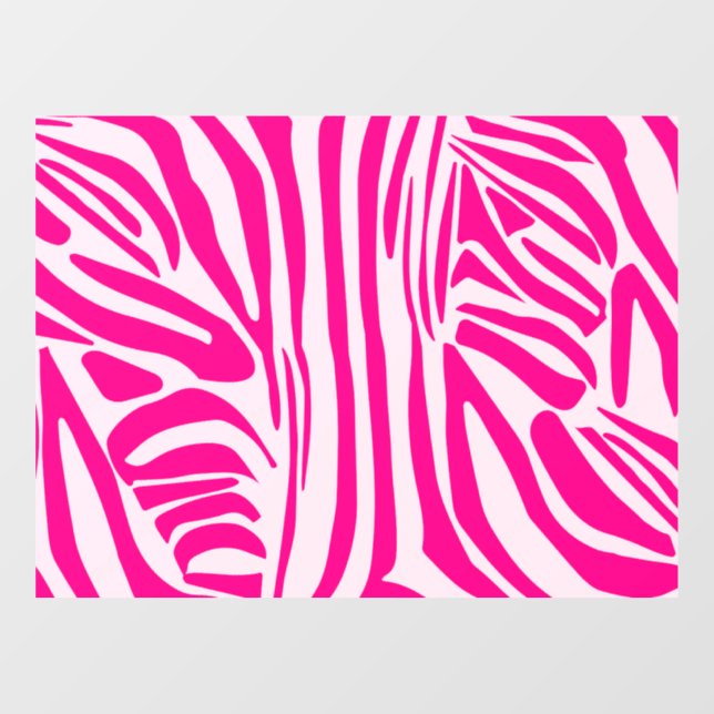 Autocollant Pour Fenêtre Impression zèbre rose (Feuille)