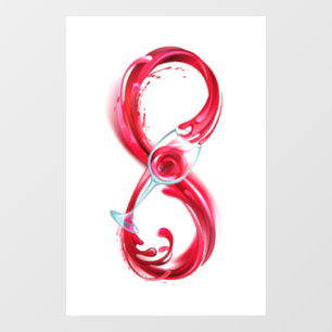 Autocollant Pour Fenêtre Infinity with Red Wine