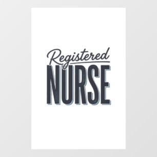 Autocollant Pour Fenêtre Infirmière diplômée Script Typographie Vector Desi